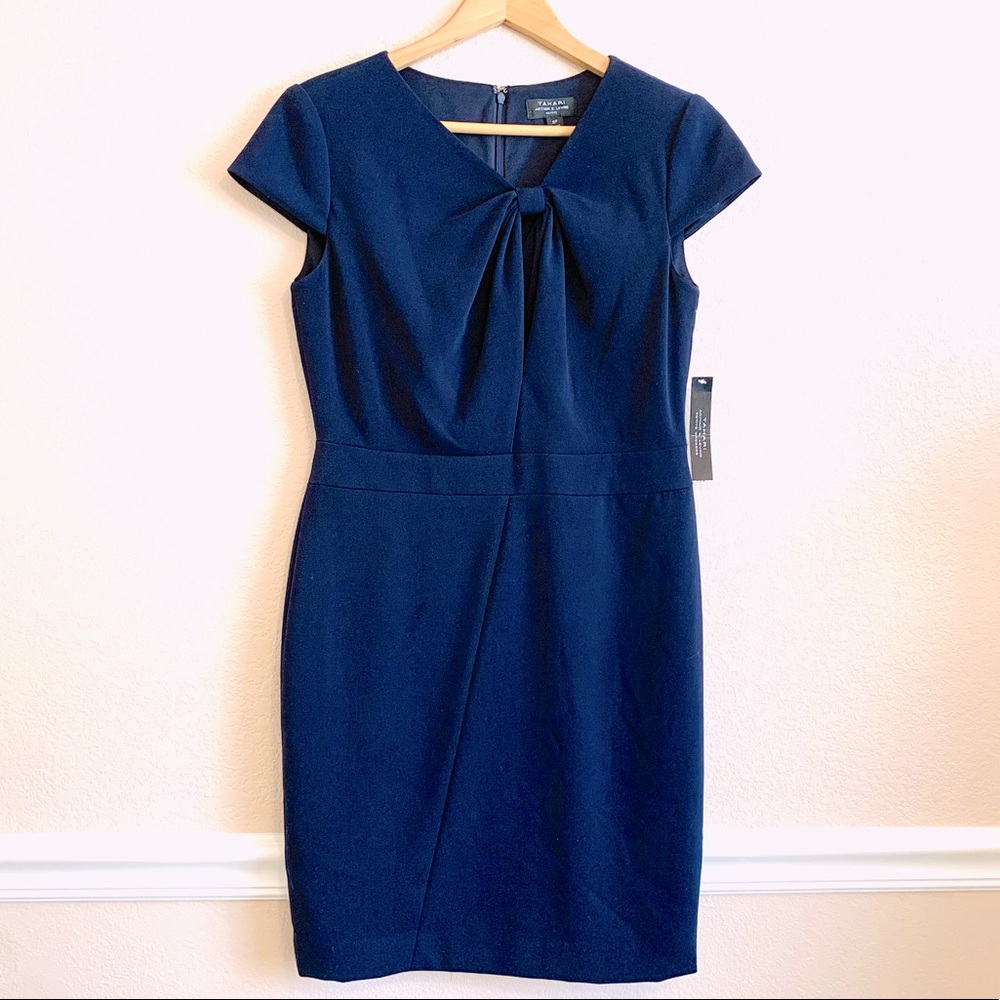 Tahari Classic Navy Blue Career Dress Host Pick!